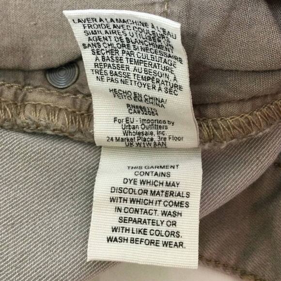 Free People Khaki Distressed Skinny Jeans Size 2 W26 - Picture 7 of 7